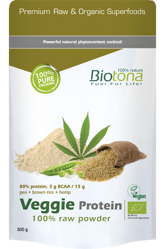 Biotona Veggie Protein 100% Raw Powder - 300g - Abbildung vergrößern!