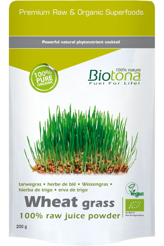 Biotona Wheat Grass 100% Raw Juice Powder – 200g - Abbildung vergrößern!