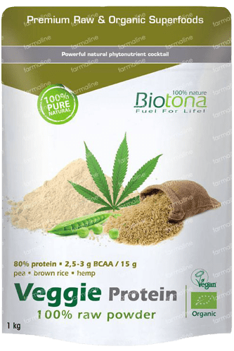 Biotona Veggie Protein 100% Raw Powder - 1000g - Abbildung vergrößern!