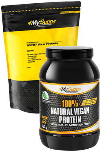My Supps 100% Natural Vegan Protein - 750g + 100% Rice Protein - Abbildung vergrößern!